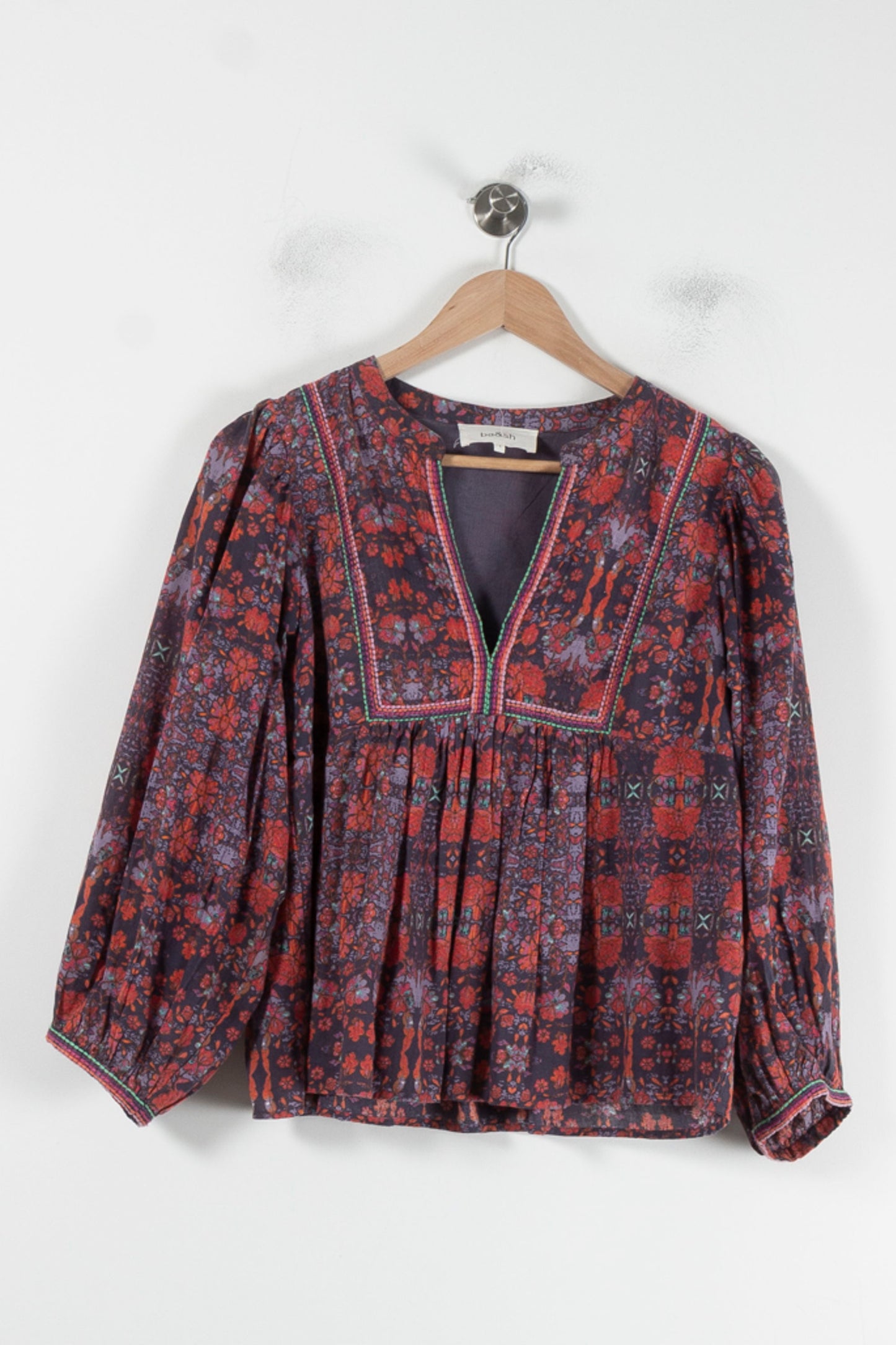 Blouse Rouge et Violette - Taille S/36