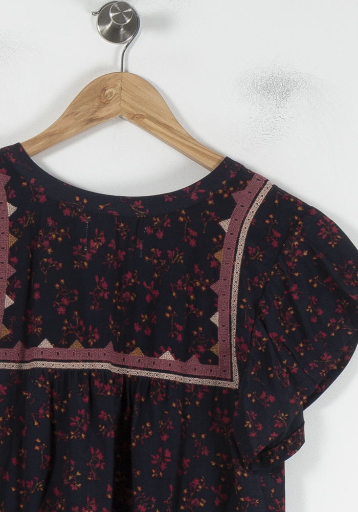 Blouse Noire et Bordeaux - Taille S/36