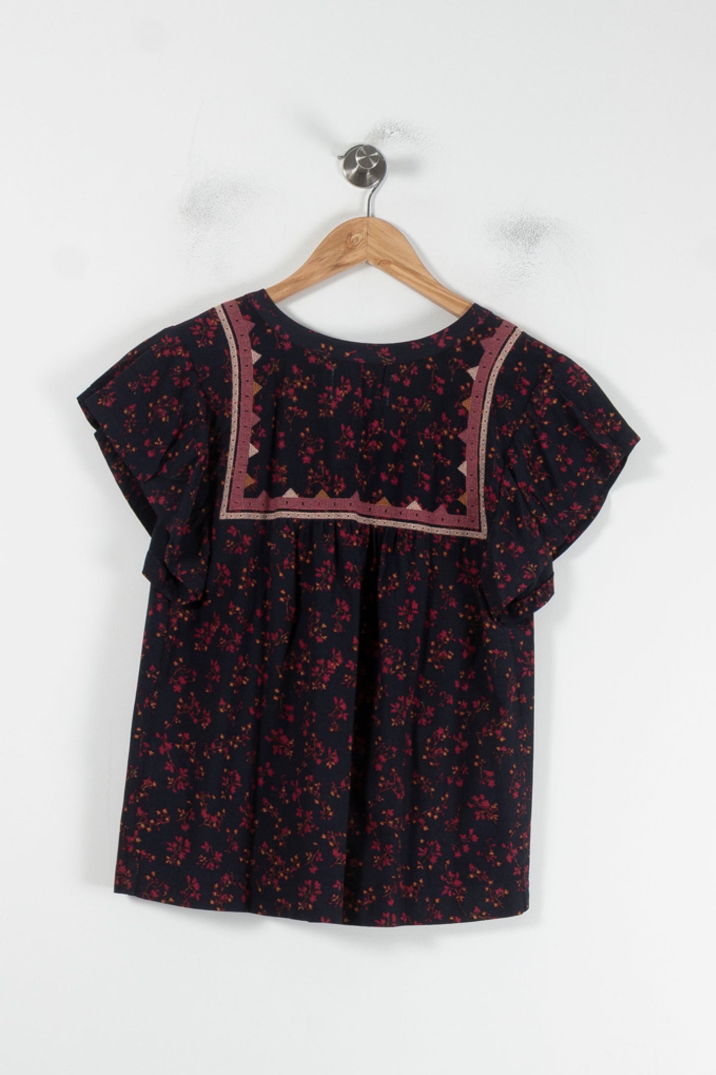 Blouse Noire et Bordeaux - Taille S/36