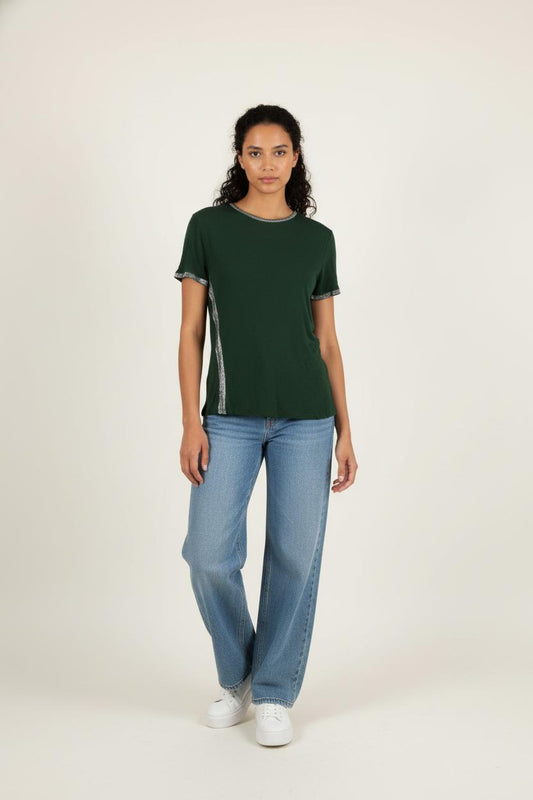 Tee-shirt Vert et Argenté - Taille XS/34