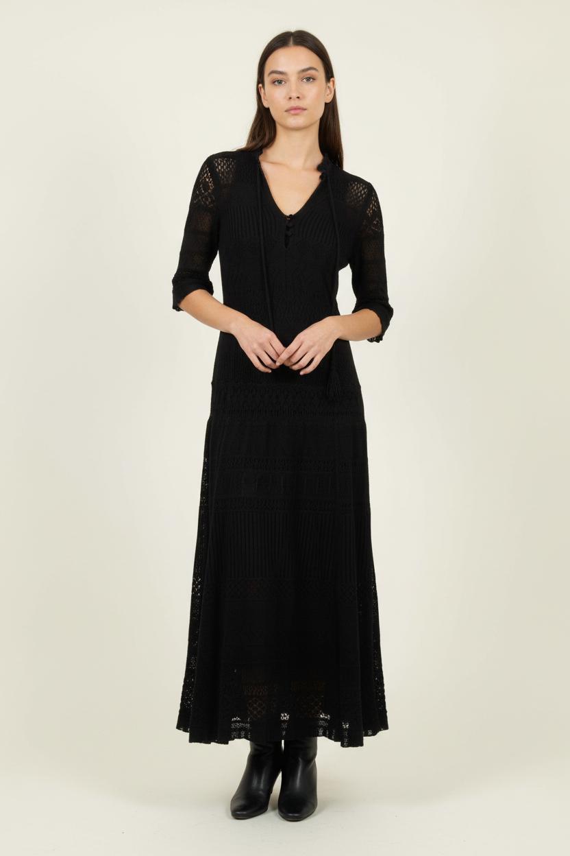 Robe Longue Noire - Taille XS/34