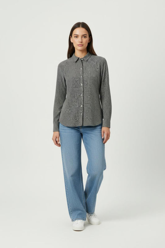 Chemise Grise et Blanche - Taille XL/42