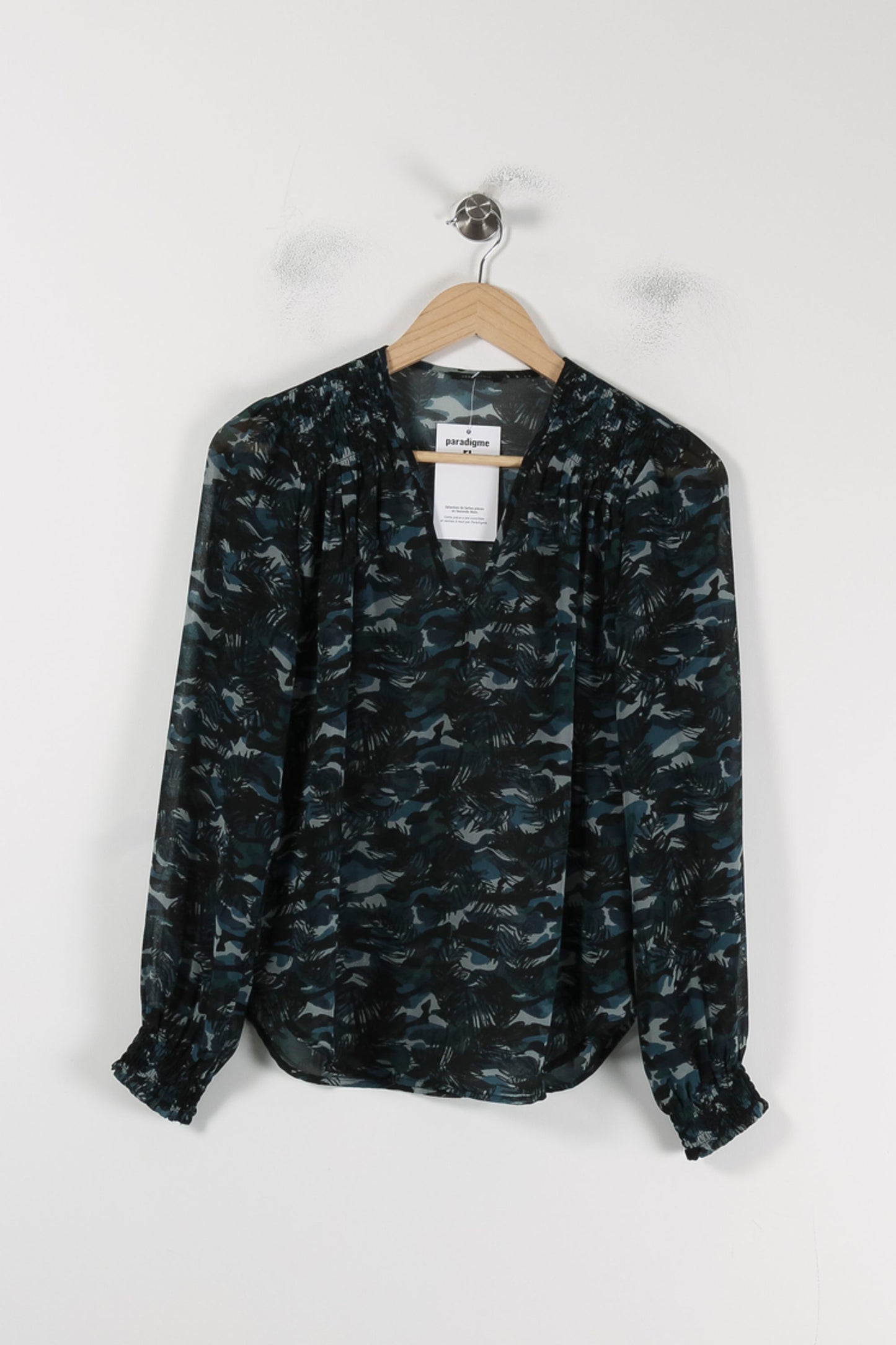 Blouse Bleue et Noire - Taille XS/34