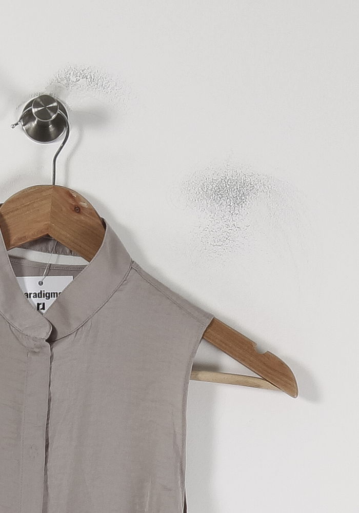 Blouse Sans Manches Grise - Taille XS/34