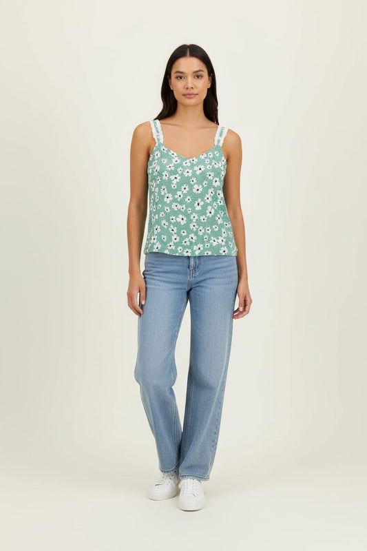 Caraco Vert et Blanc - Taille M/38