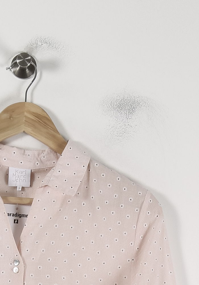 Chemise Rose à Pois Blancs - Taille S/36