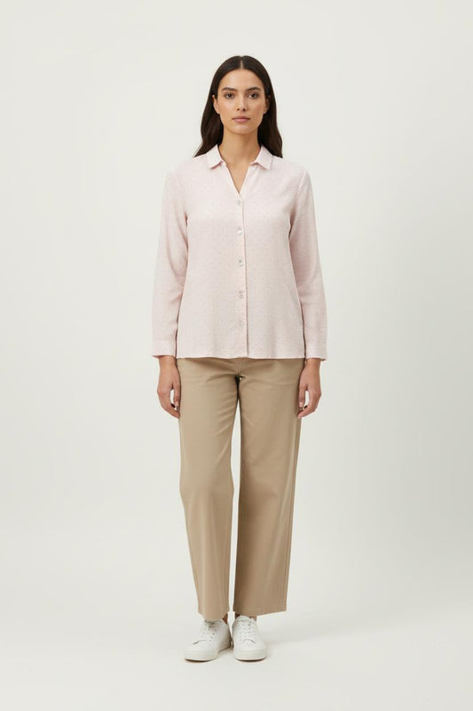 Chemise Rose à Pois Blancs - Taille S/36