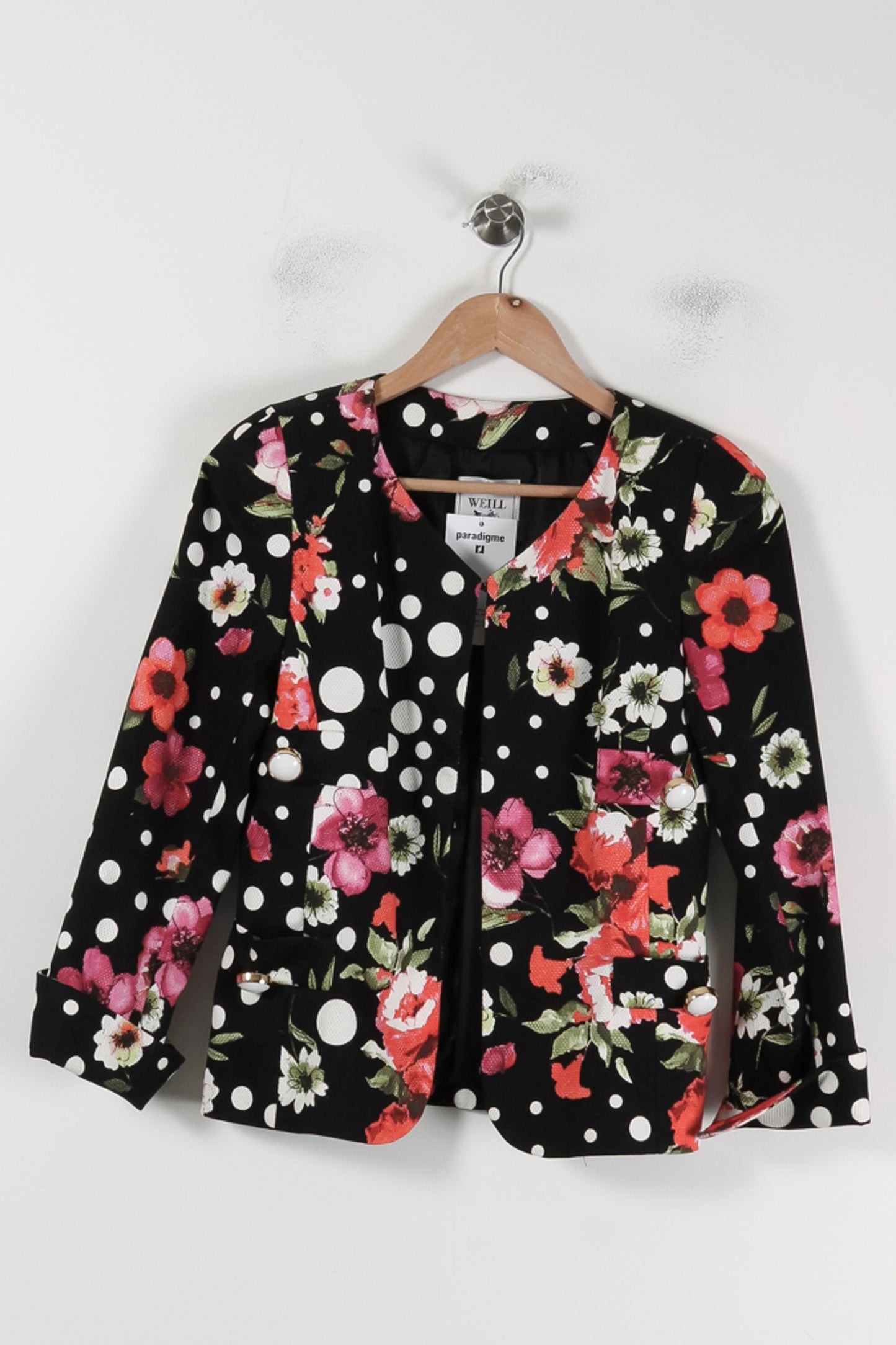 Veste Fleurie et Noire - Taille S/36