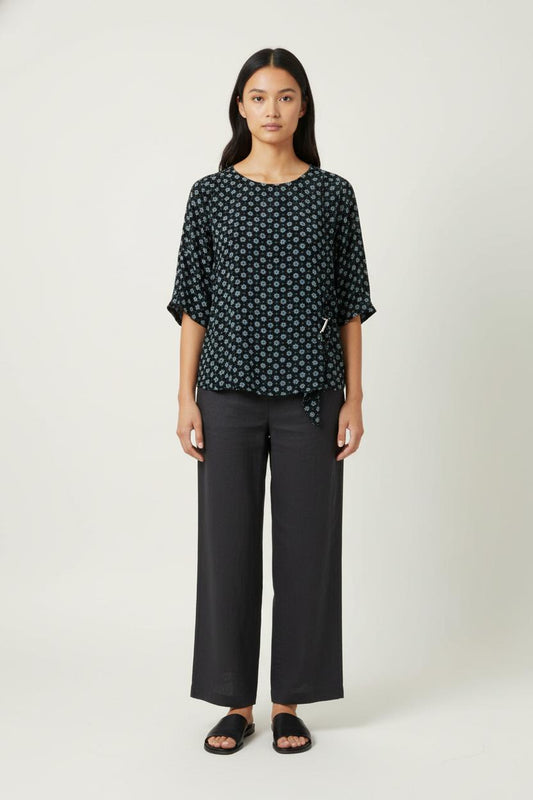 Blouse Noire et Blanche - Taille XS/34