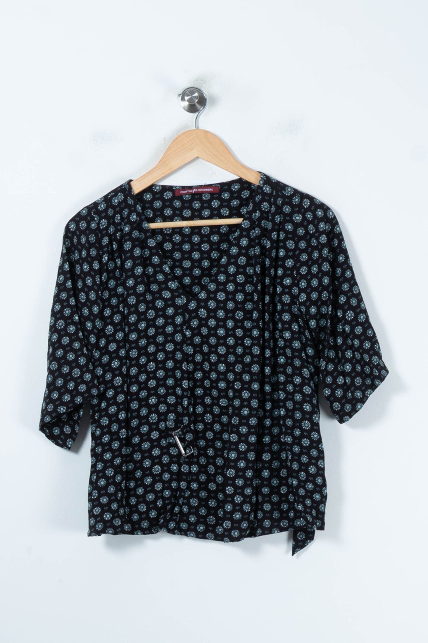 Blouse Noire et Blanche - Taille XS/34