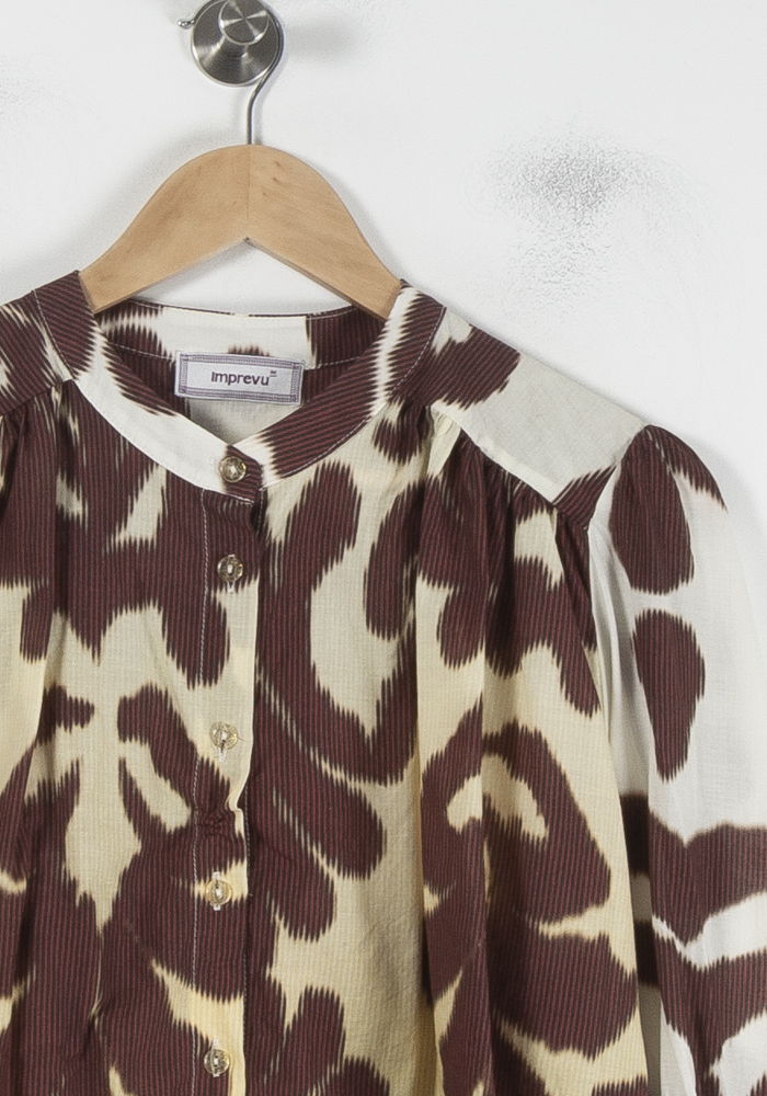 Blouse Marron et Jaune - Taille M/38