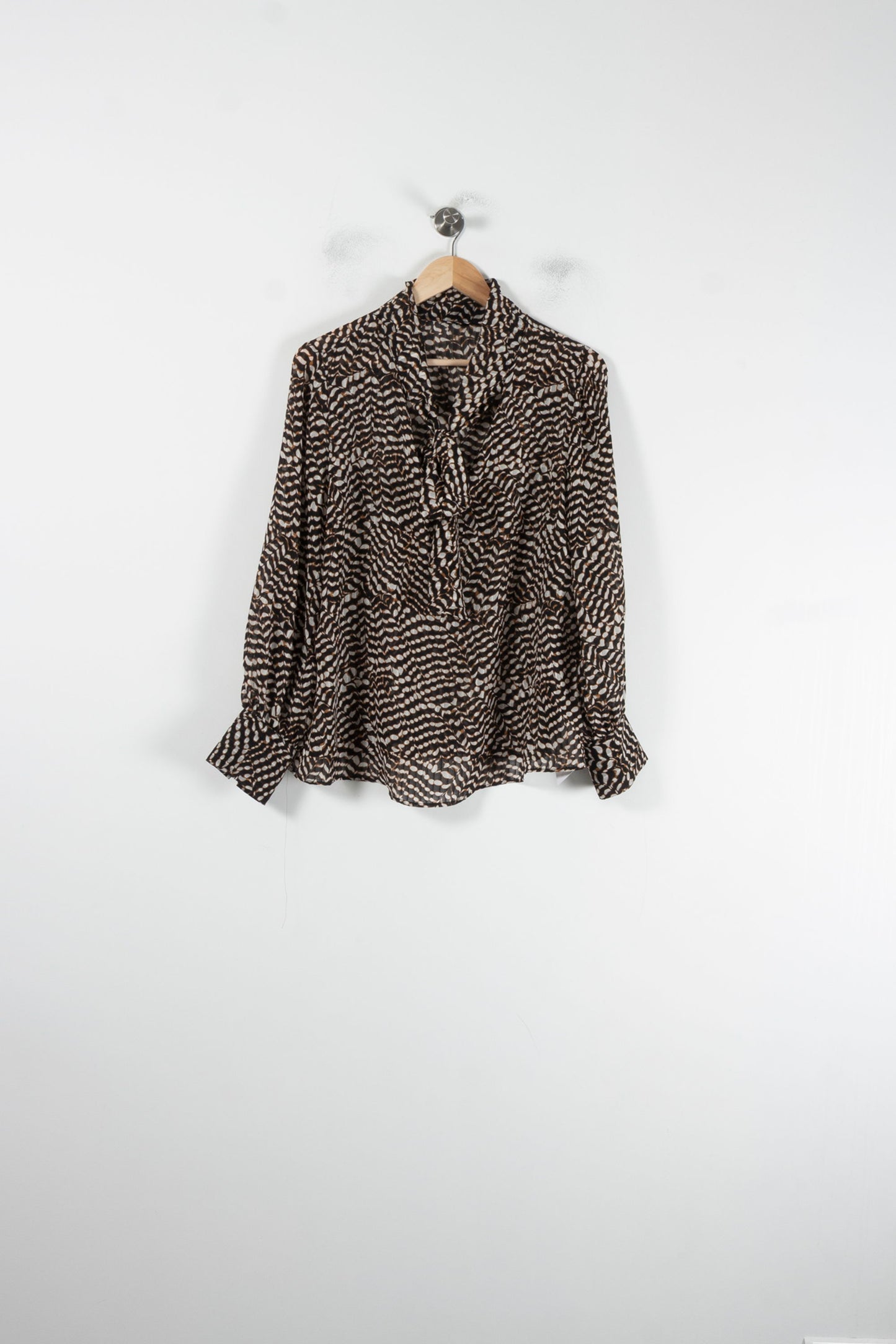 Blouse Marron et Blanche - Taille XXL/44