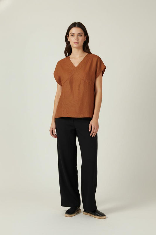 Blouse orange - Taille S/36