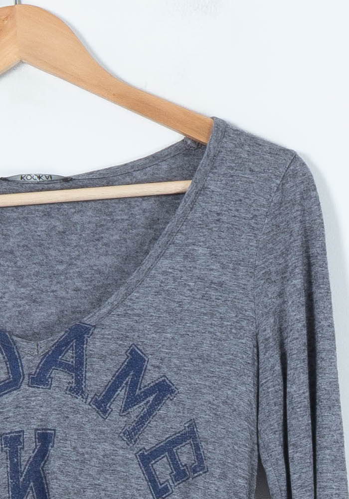 Tee-shirt Manches Longues Gris - Taille S/36