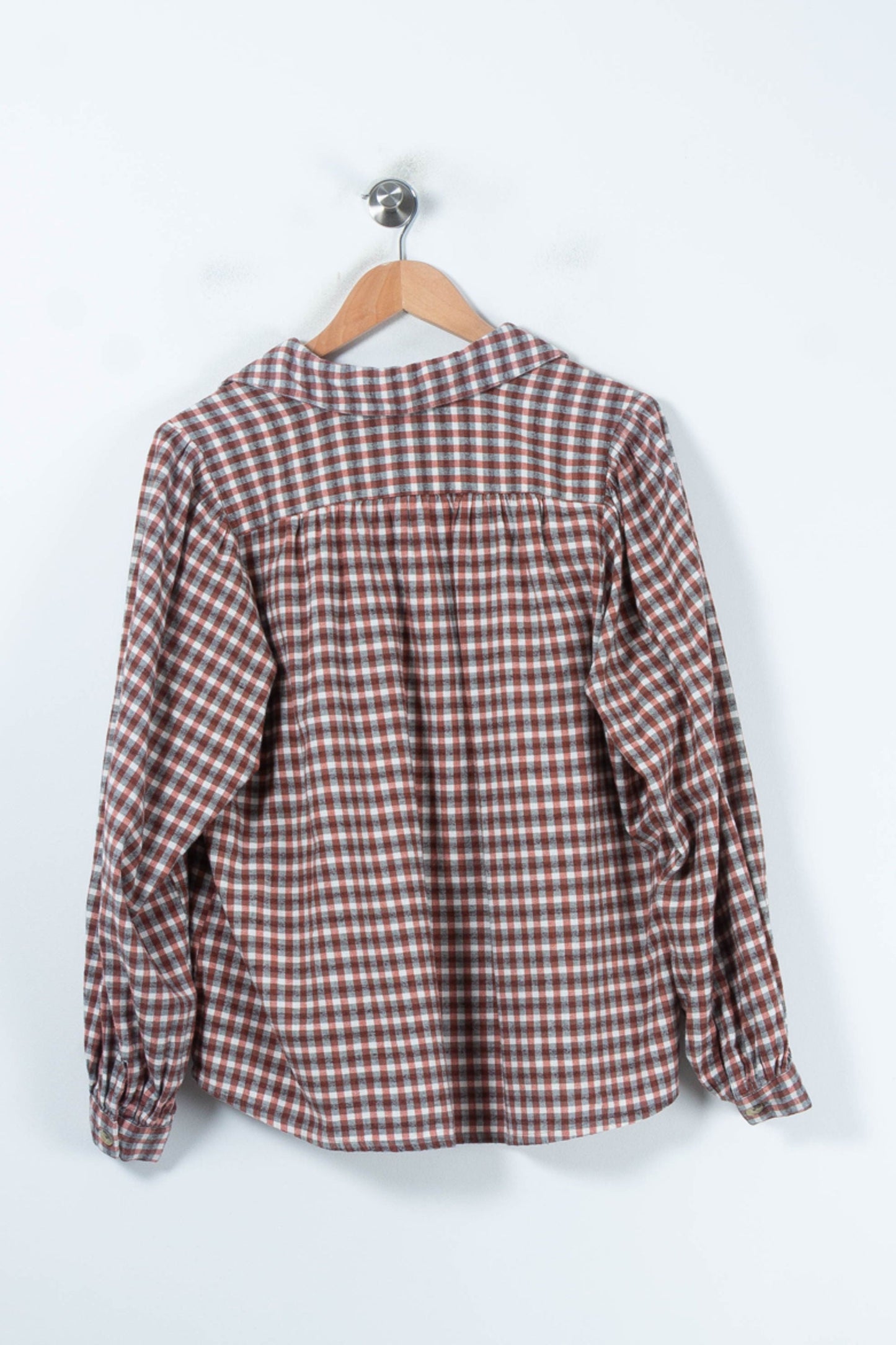 Blouse Marron et Blanche - Taille L/40