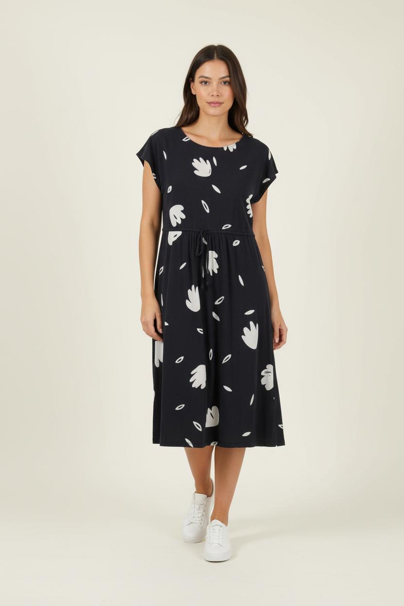 Robe Midi Bleu et Blanc - Taille M/38