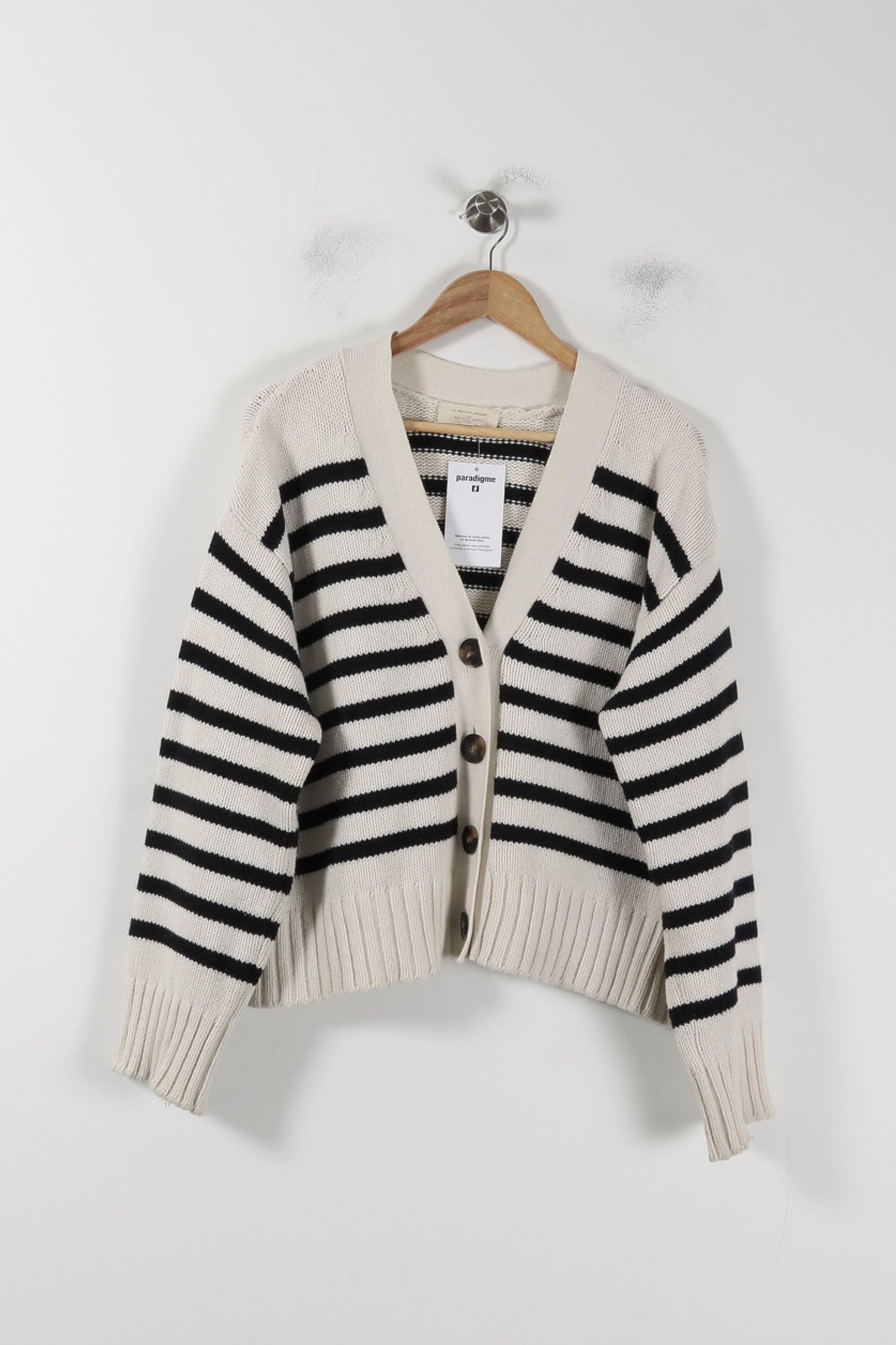 Cardigan Beige et Noir - Taille M/38