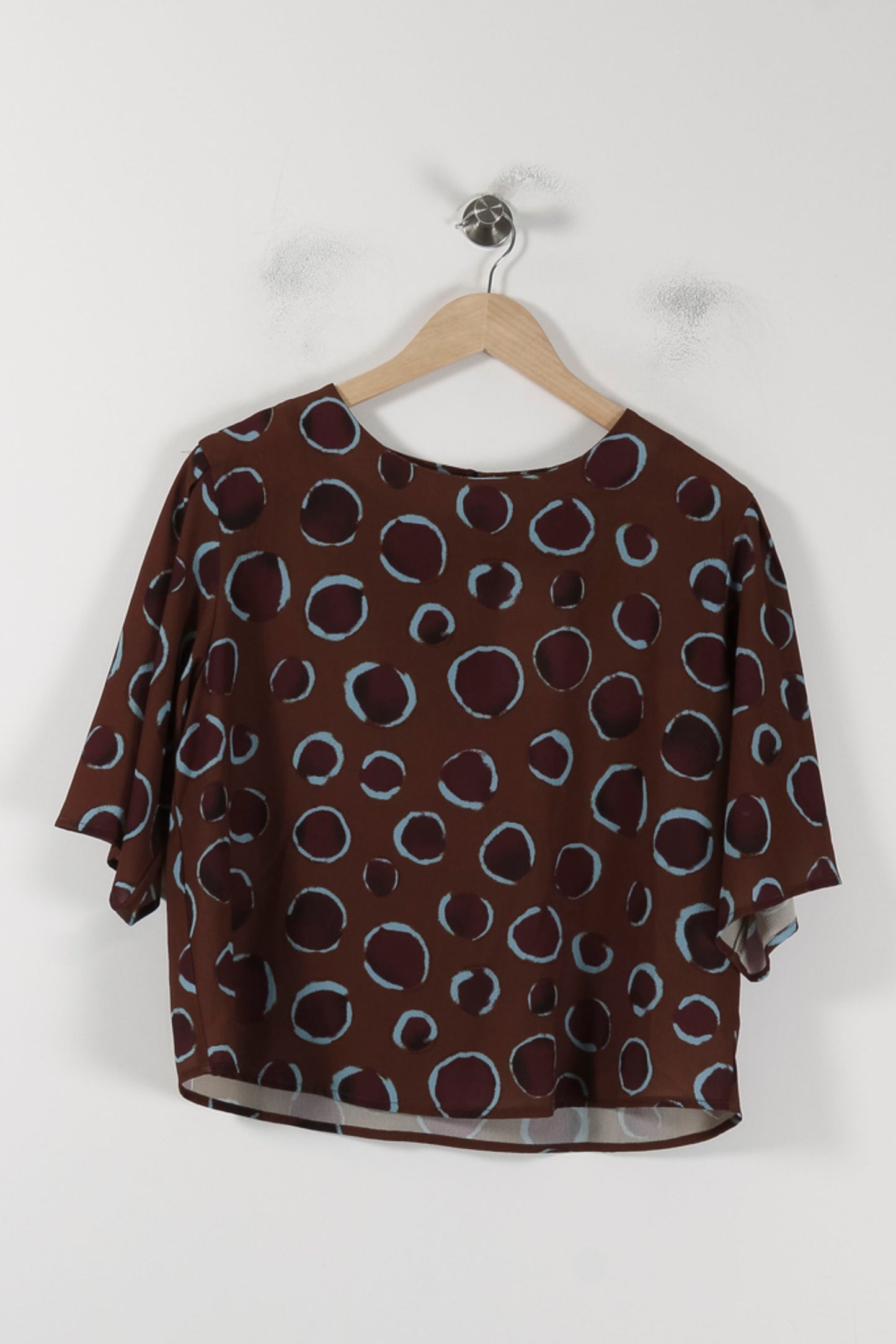 Blouse Marron et Bleu - Taille M/38