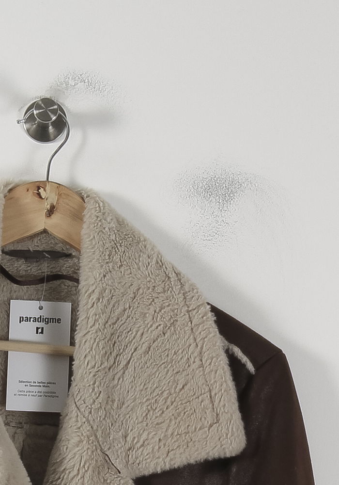 Gilet Aviateur Marron et Beige - Taille L/40