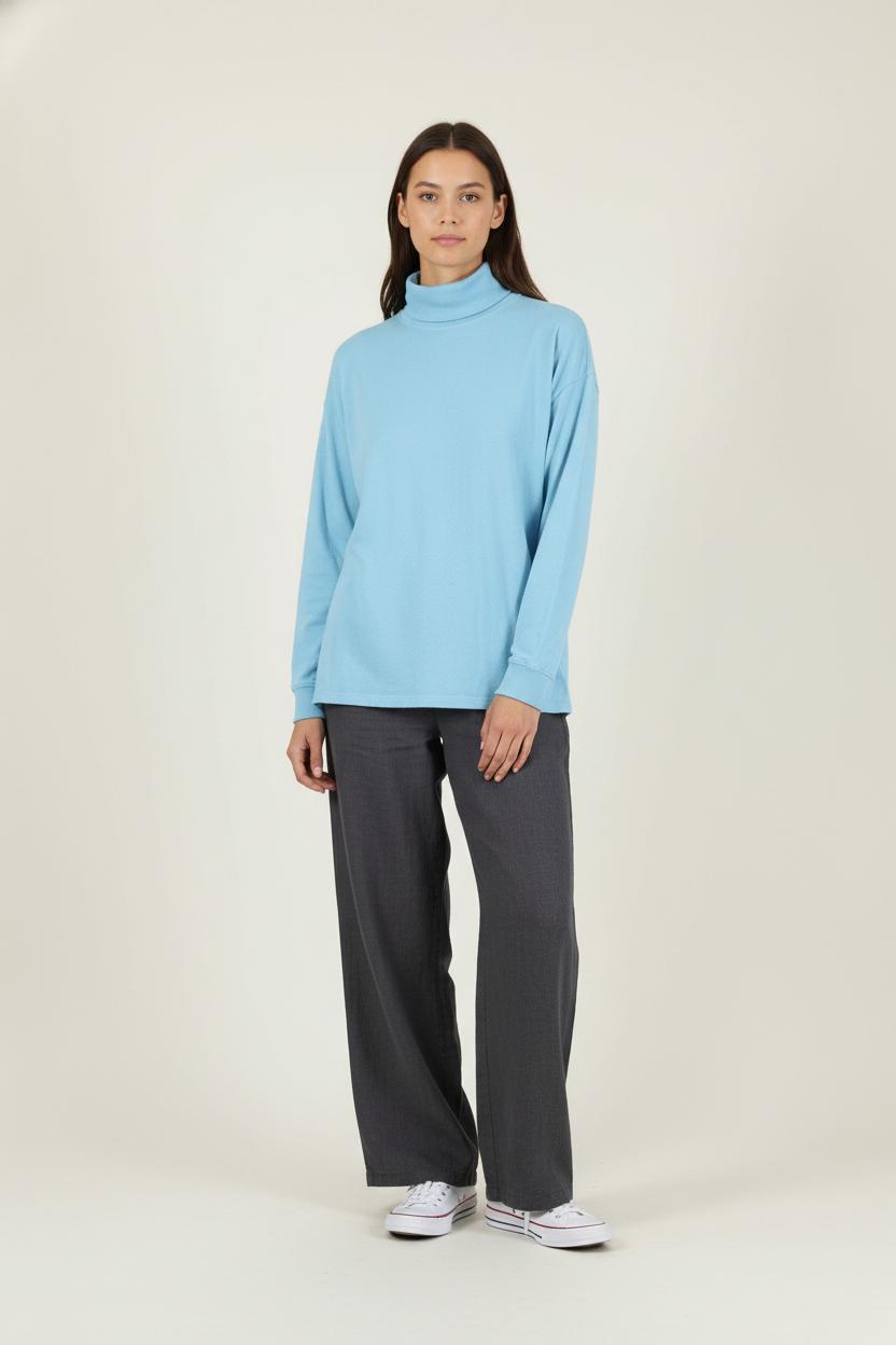 Sweat À Col Cheminée Bleu - Taille S/36