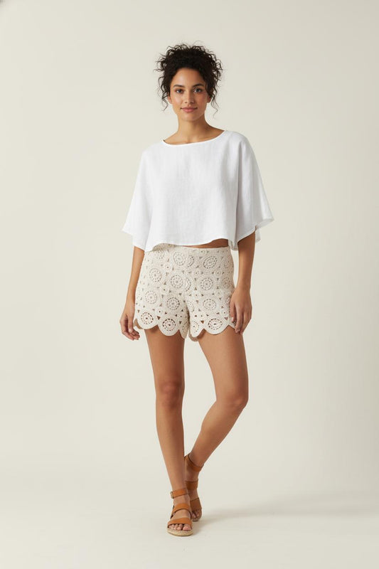 Short et Dentelle Blanc - Taille M/38