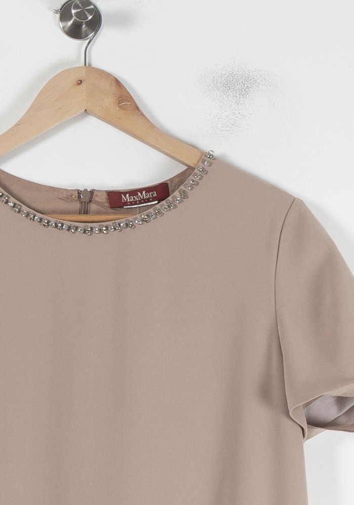 Robe Volantée Beige - Taille M/38