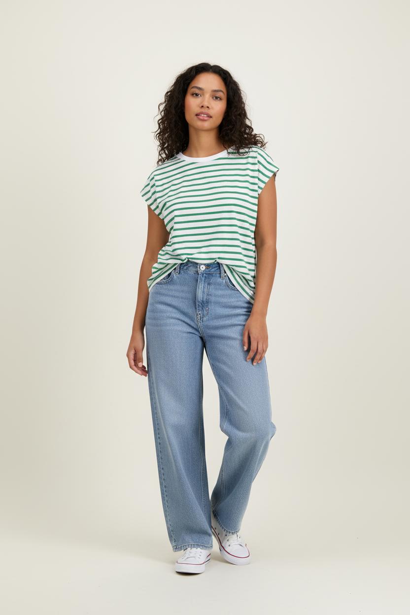 Tee-shirt Blanc et Vert - Taille XXXL/46