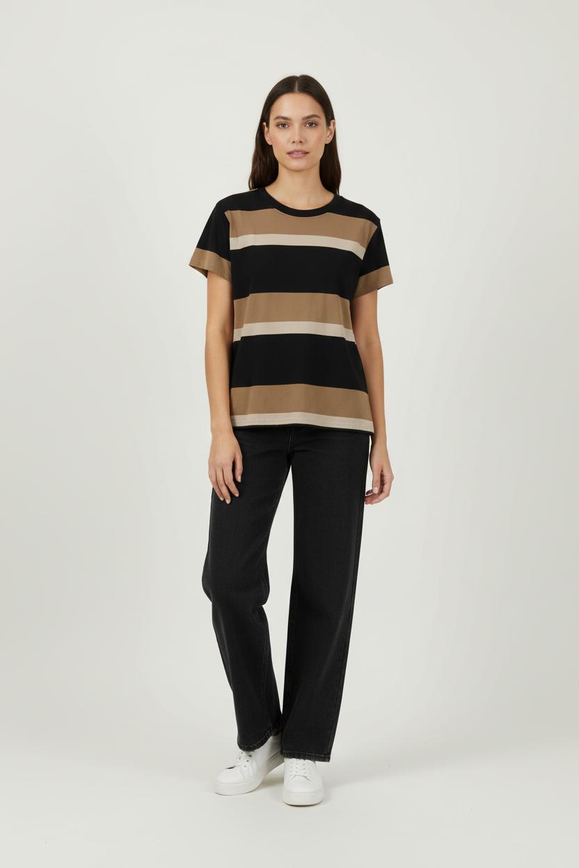 Tee-shirt Noir et Marron - Taille L/40