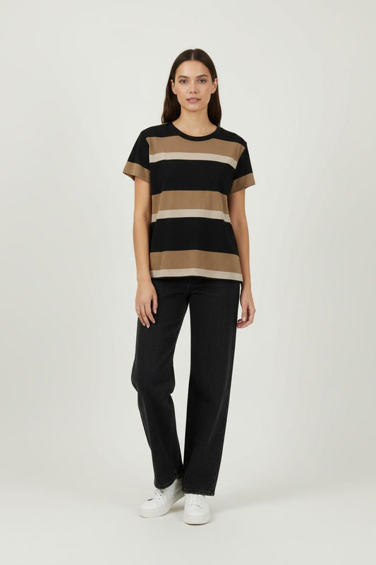 Tee-shirt Noir et Marron - Taille L/40