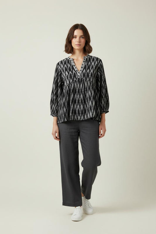 Blouse Noire et Grise - Taille XXL/44