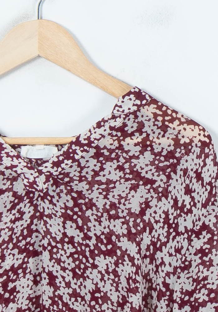 Blouse Imprimée Bordeaux et Blanche - Taille XXL/44