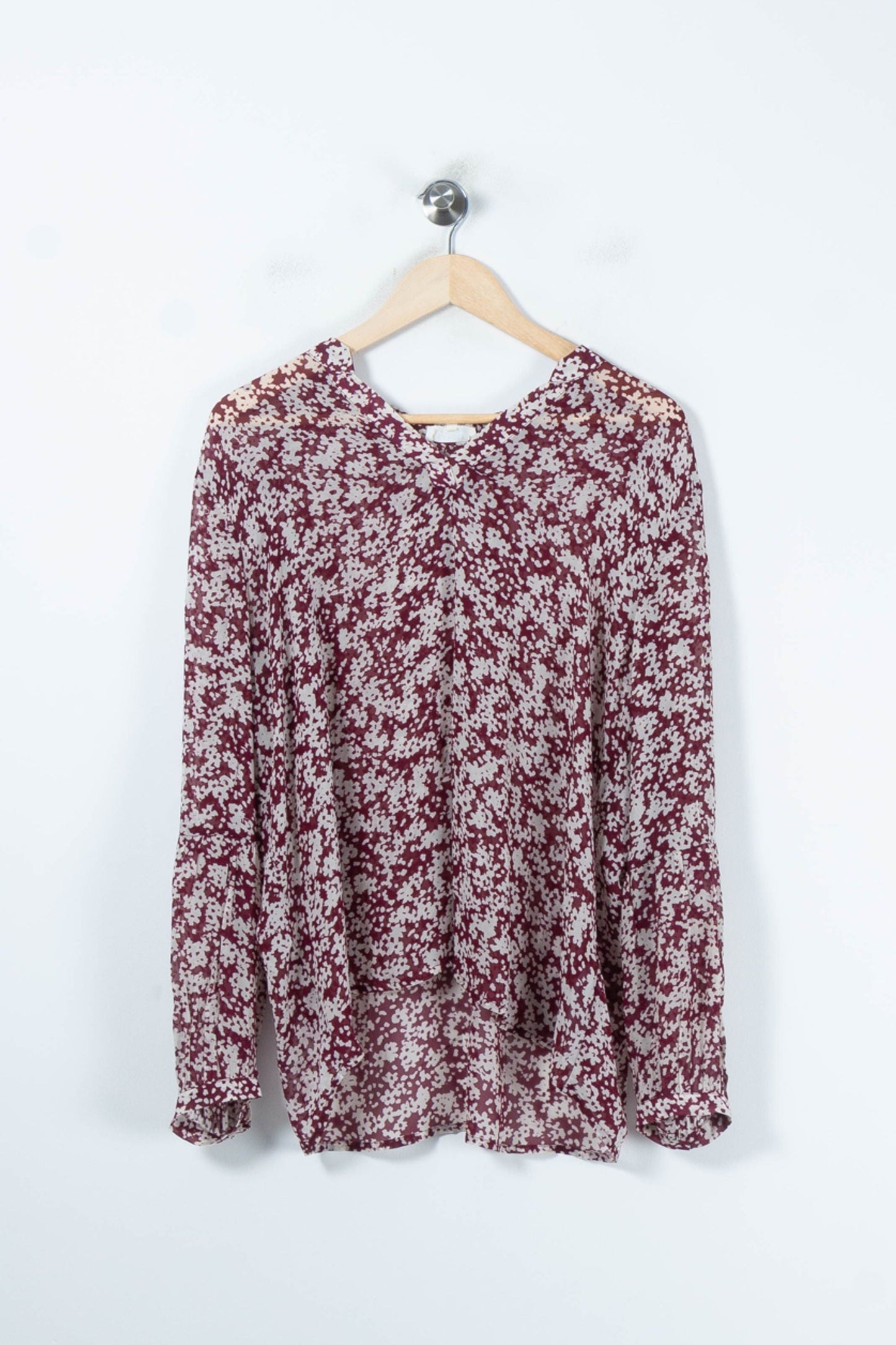 Blouse Imprimée Bordeaux et Blanche - Taille XXL/44