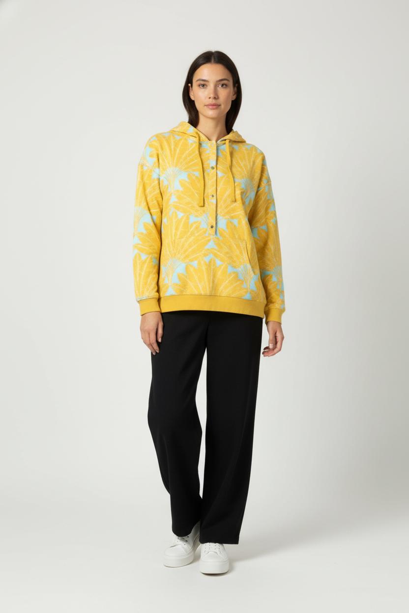Sweat à Capuche Jaune et Bleu - Taille M/38