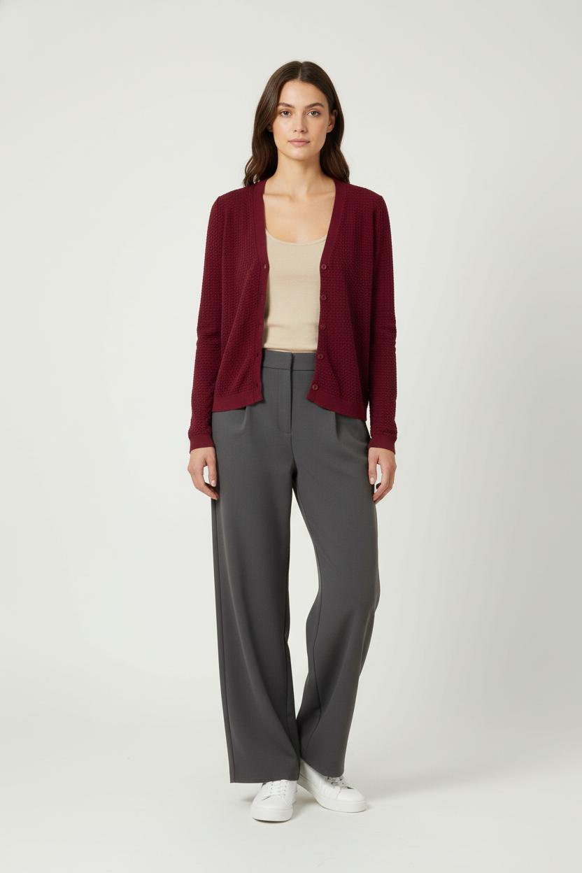 Cardigan Bordeaux - Taille S/36