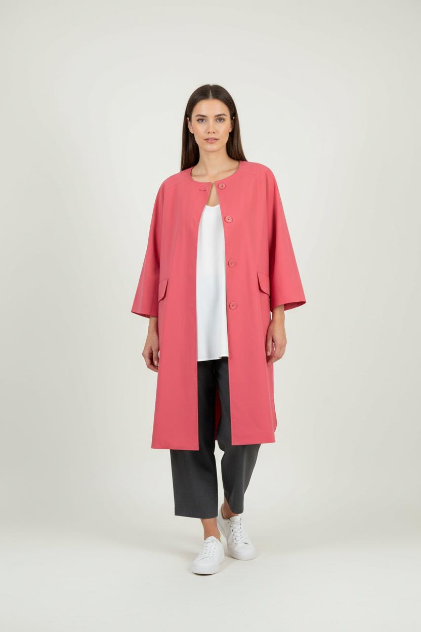 Manteau Long Rose - Taille S/36