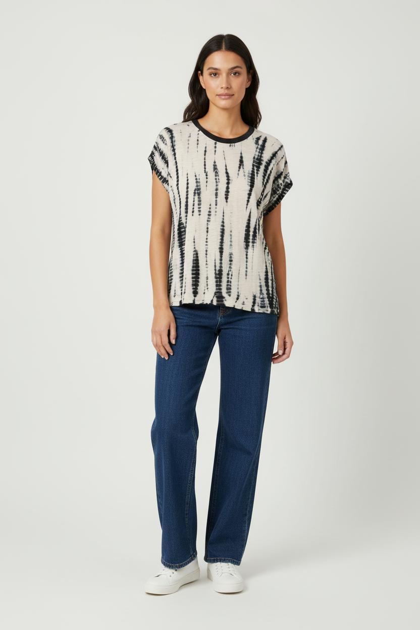 Tee-shirt Beige et Noir - Taille S/36