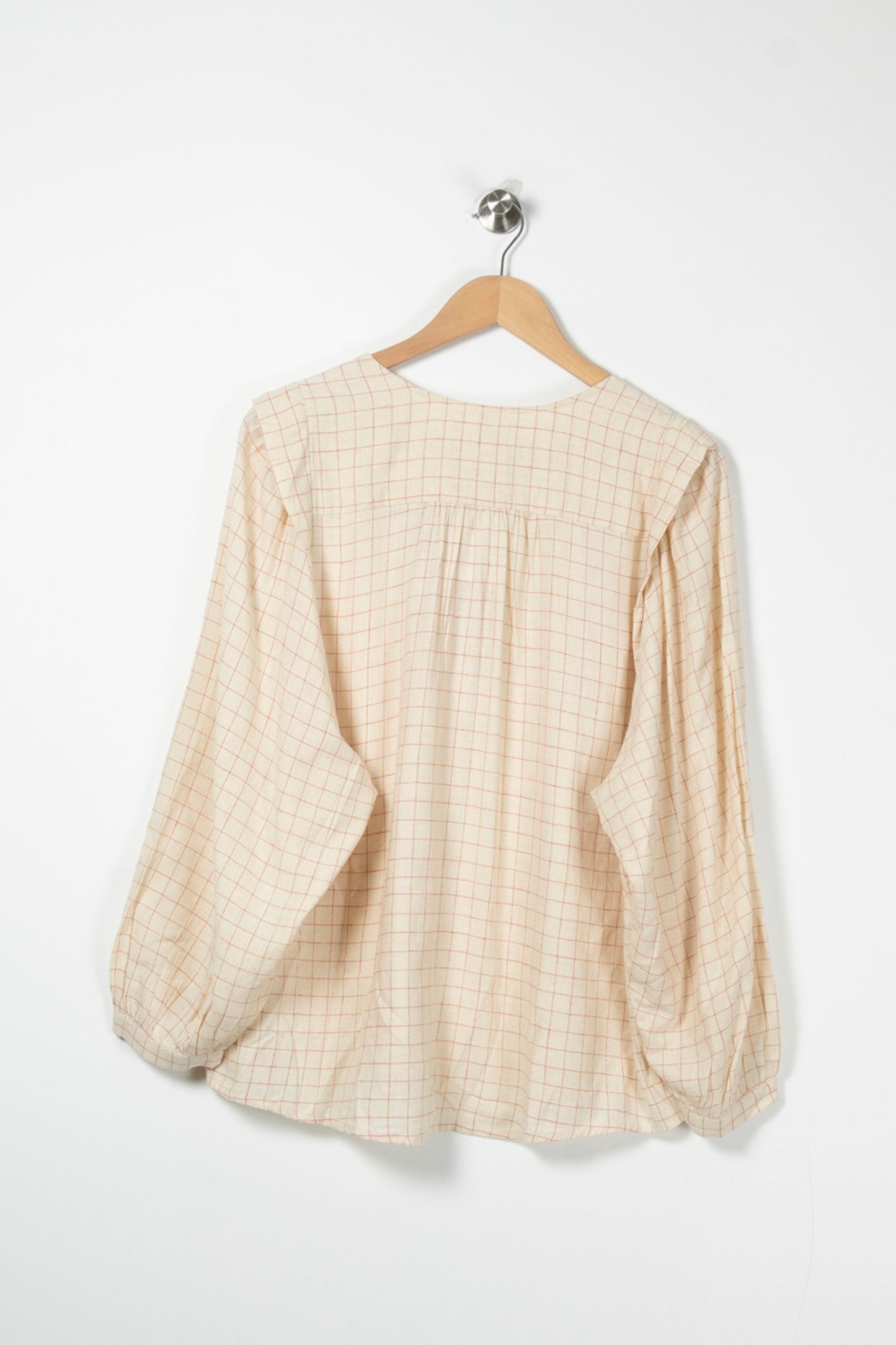 Blouse Beige à Carreaux - Taille L/40