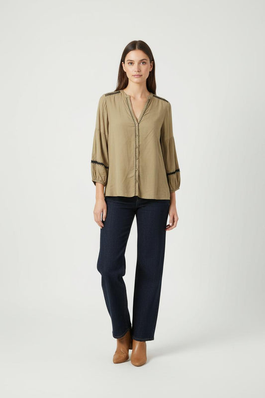 Blouse kaki - Taille XS/34