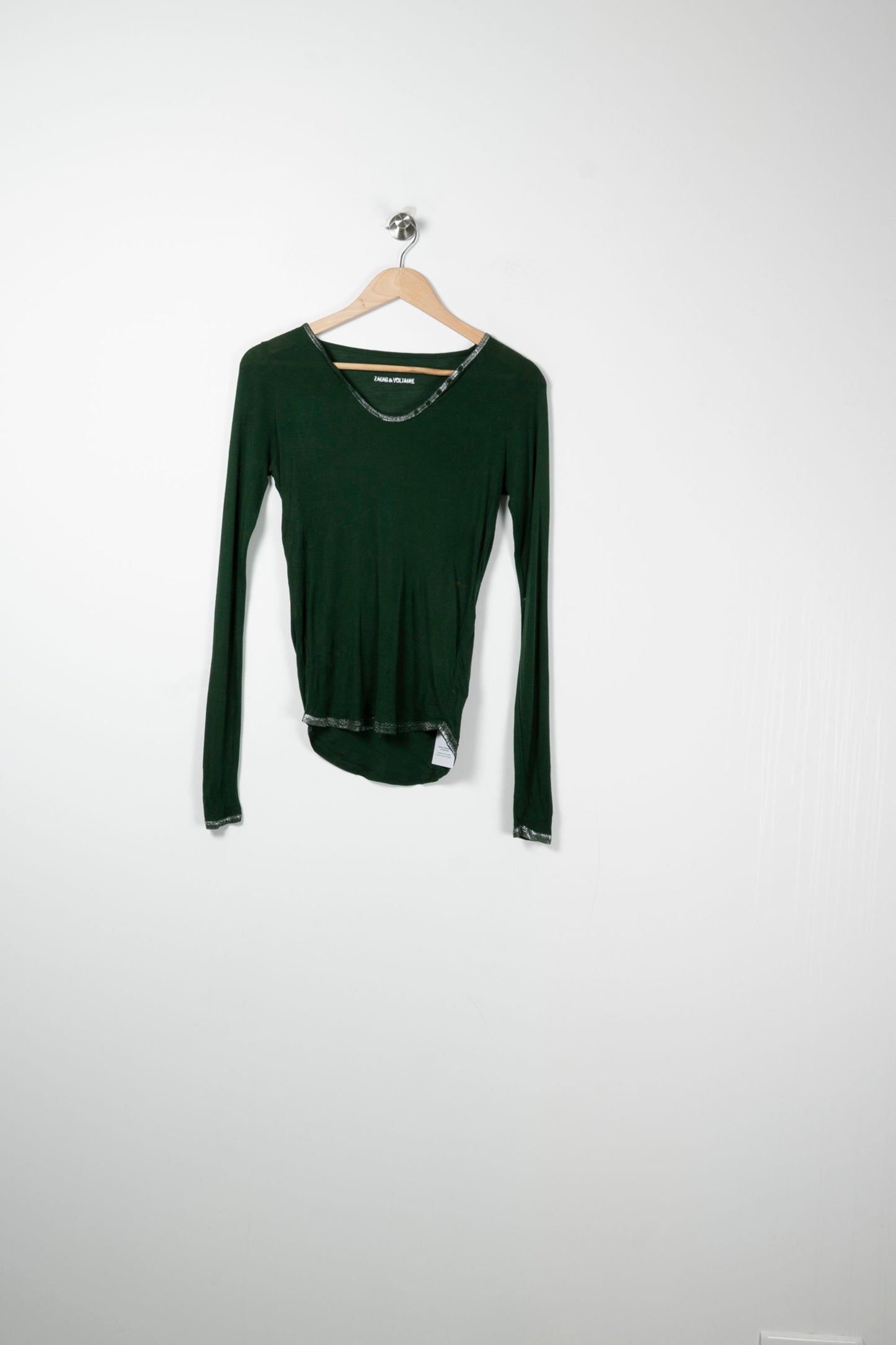 T-shirt Manche Longue Vert - Taille XS/34