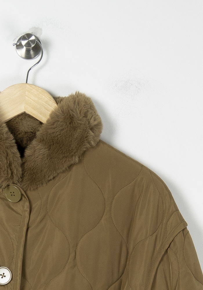 Manteau Matelassé Marron - Taille S/36