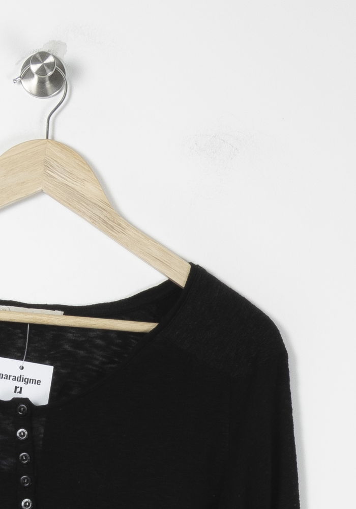 Henley Noir - Taille S/36