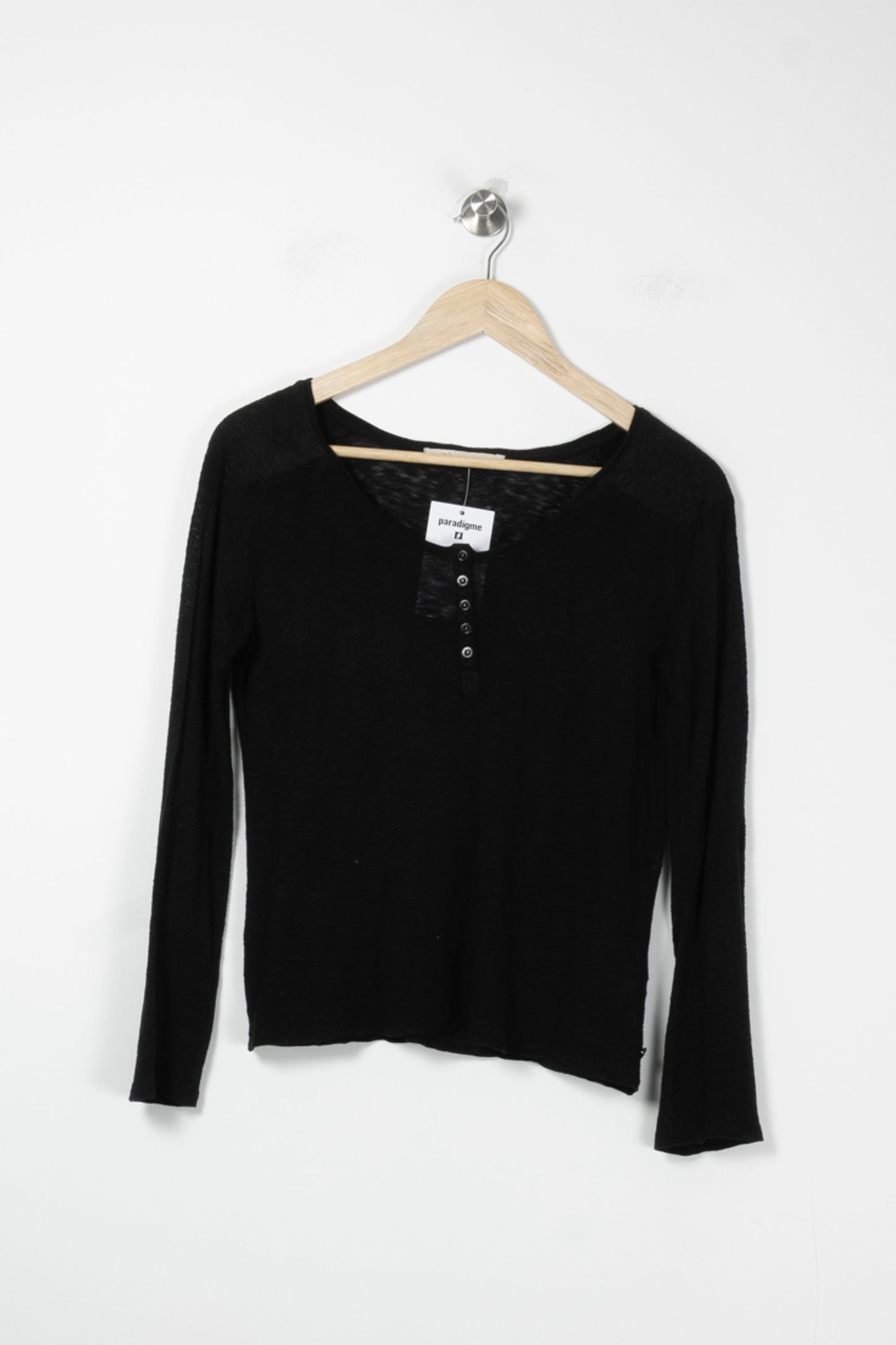 Henley Noir - Taille S/36