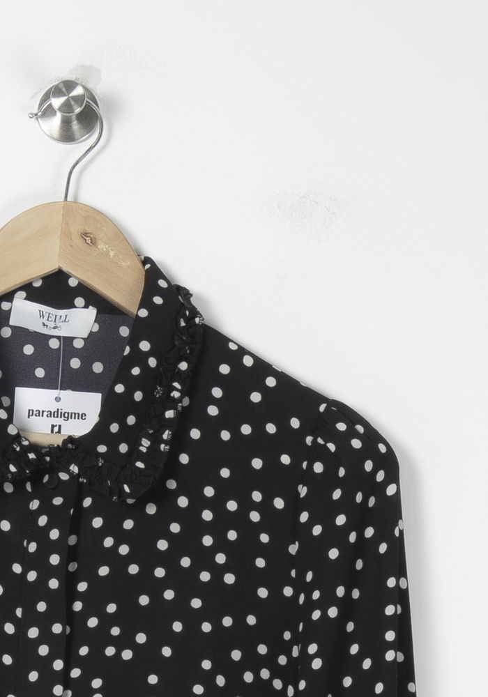 Blouse Noire et Blanche - Taille S/36