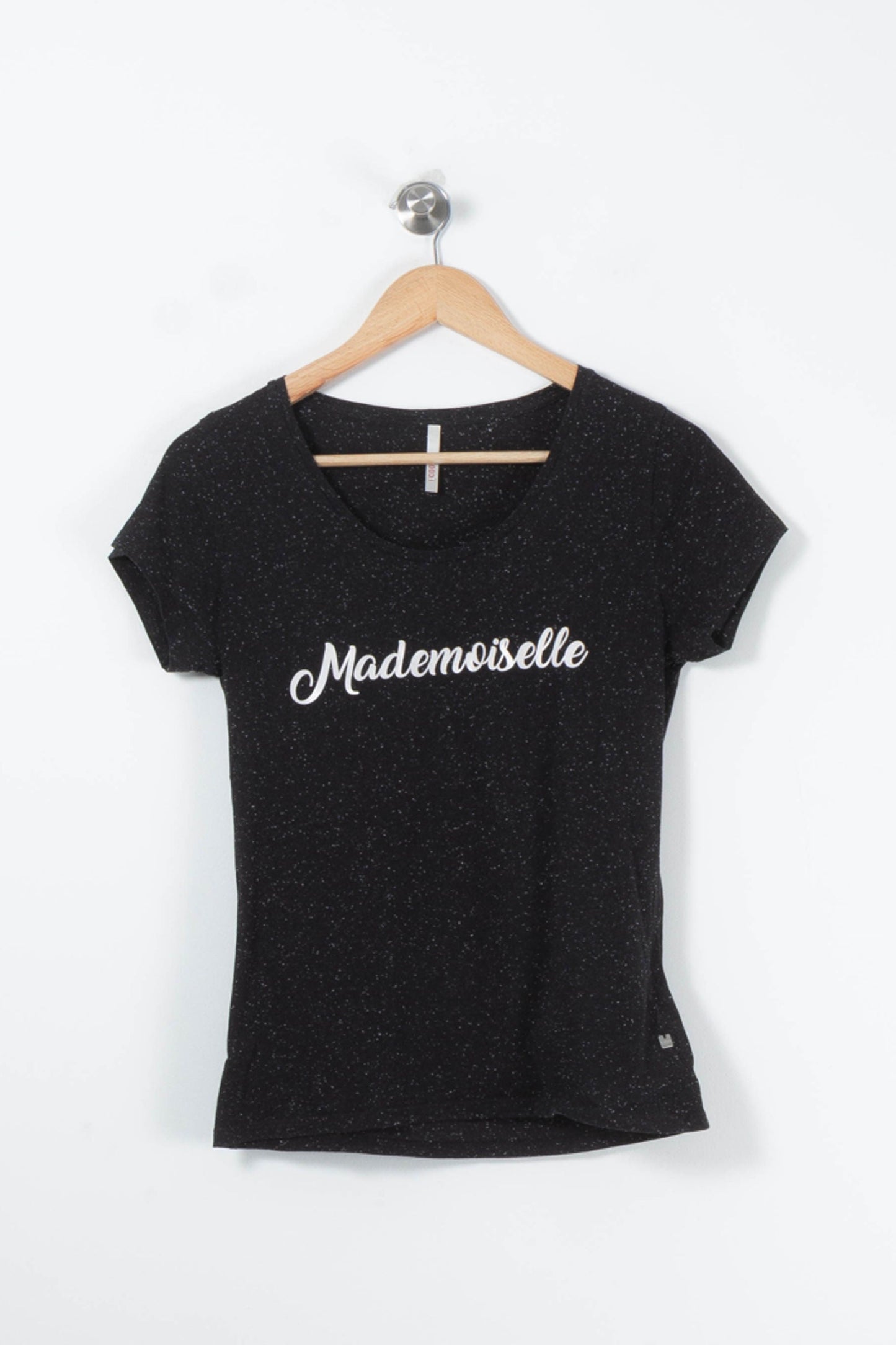 Tee-shirt Noir Moucheté - Taille S/36