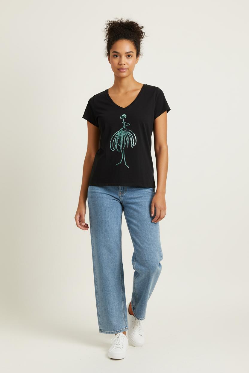 Tee-shirt Noir - Taille XS/34