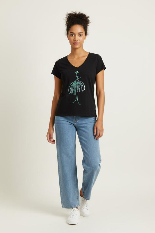 Tee-shirt Noir - Taille XS/34