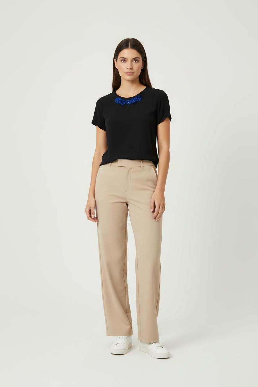 T-shirt Noir et Bleu - Taille S/36