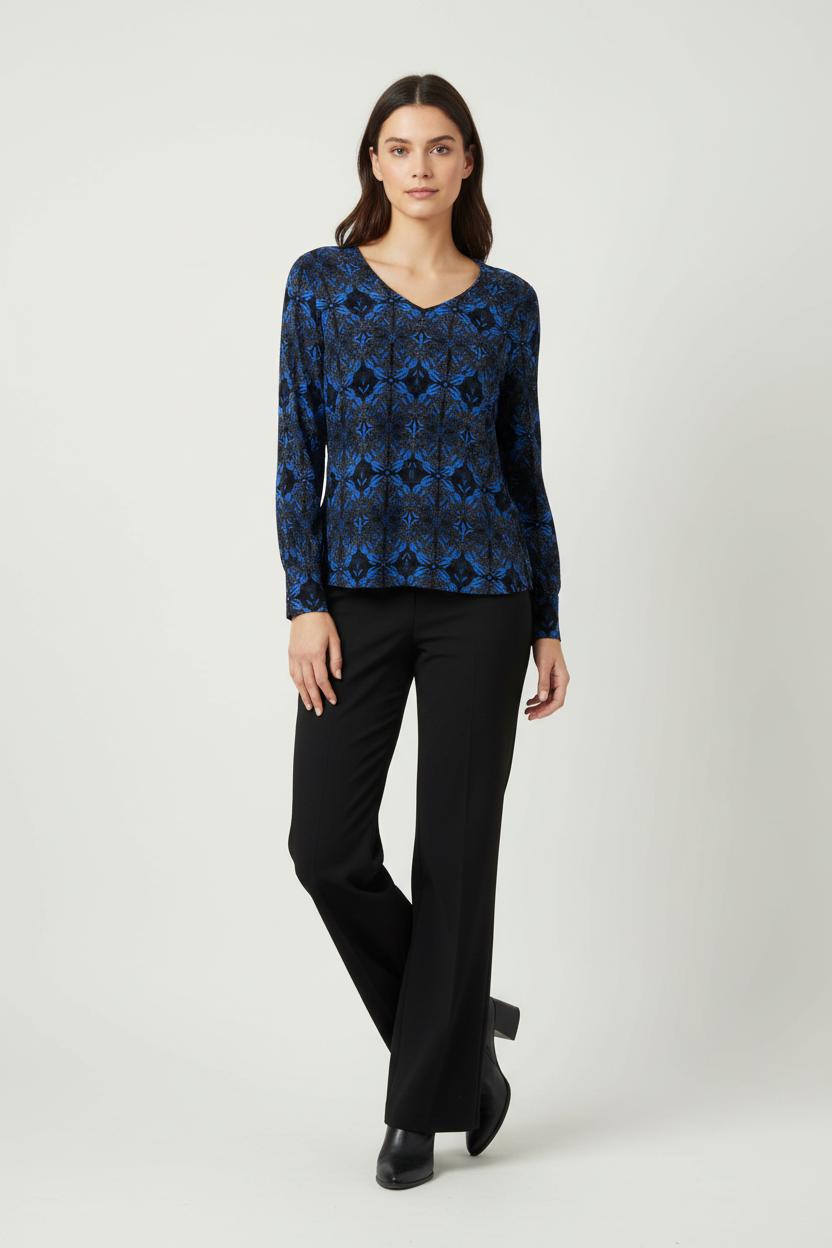 Blouse Bleu et Noir - Taille M/38