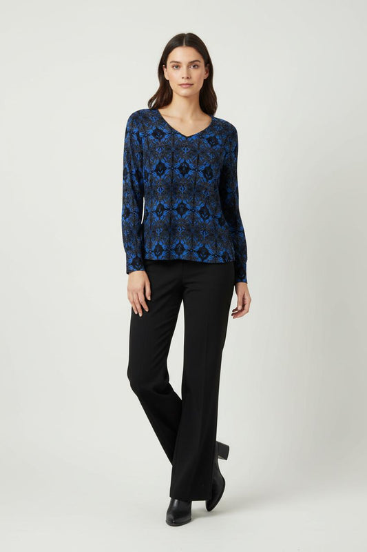 Blouse Bleu et Noir - Taille M/38
