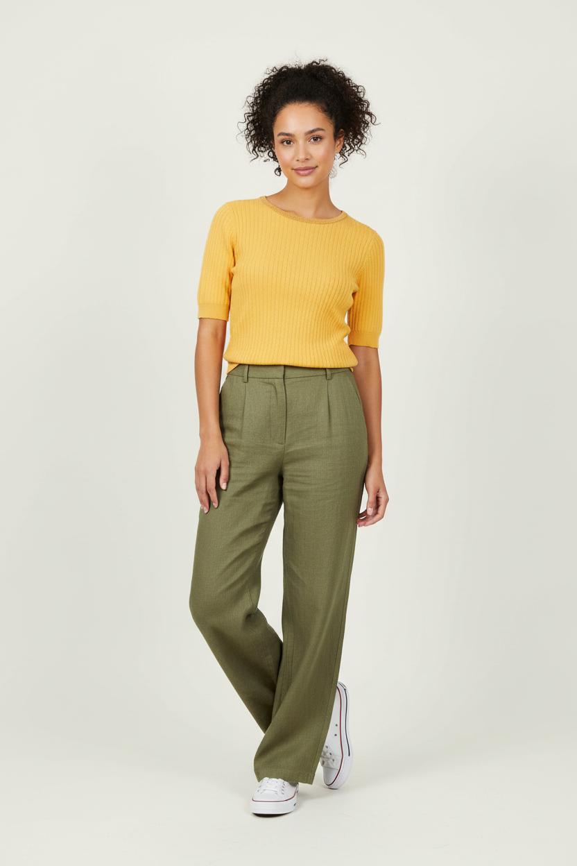 Pull Côtelé Orange - Taille S/36